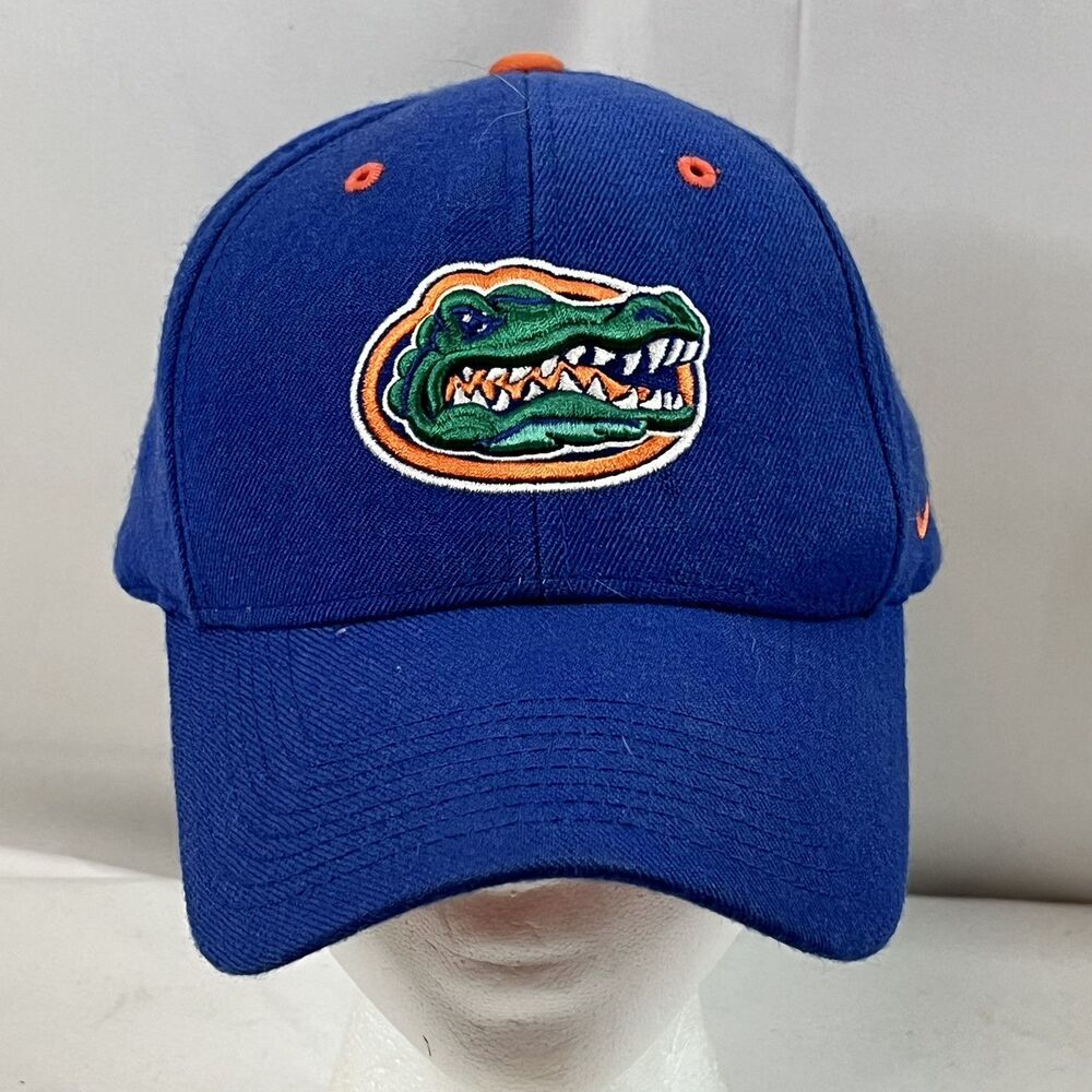 Florida Gators Nike Team Hat Cap Adjustable Hook & Loop Wool Swoosh Blue NCAA